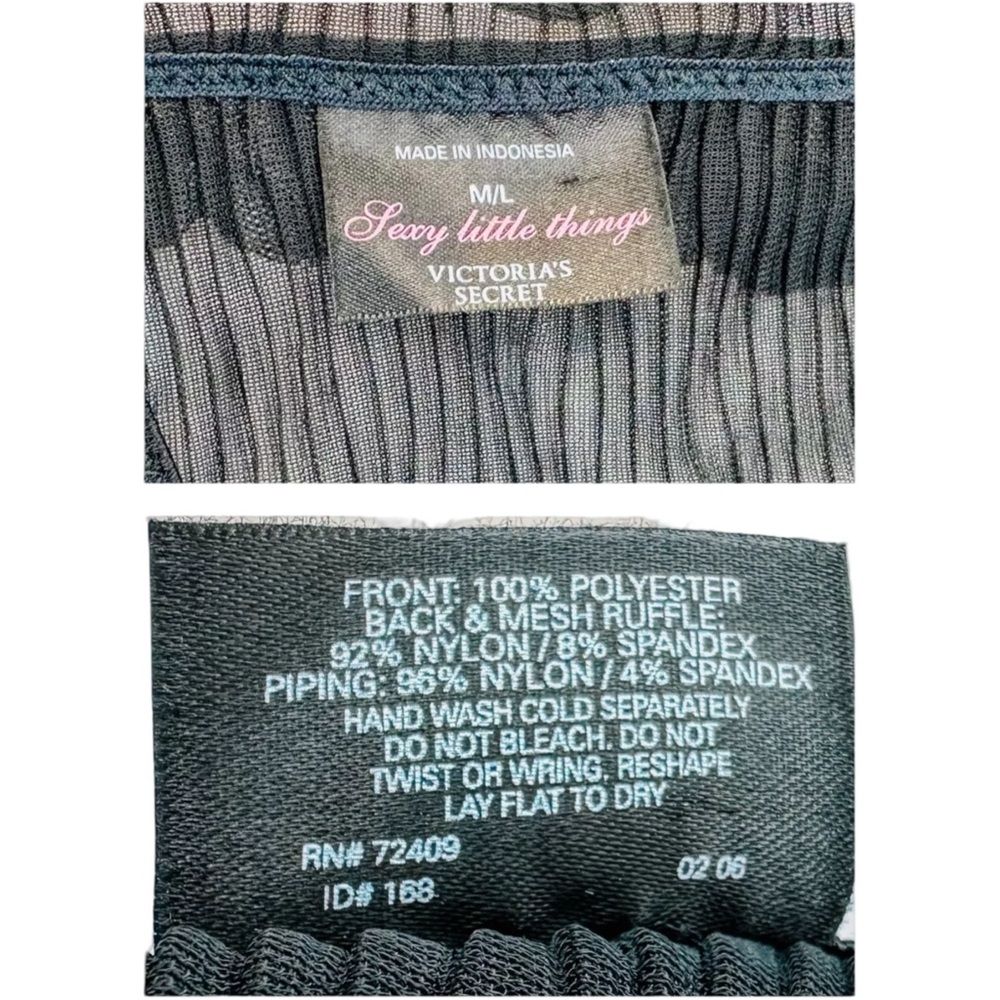 BNWOT 2006 Victoria’s Secret Sexy Little Things Swiss Dot Accordion Pleat Thong - Picture 5 of 5